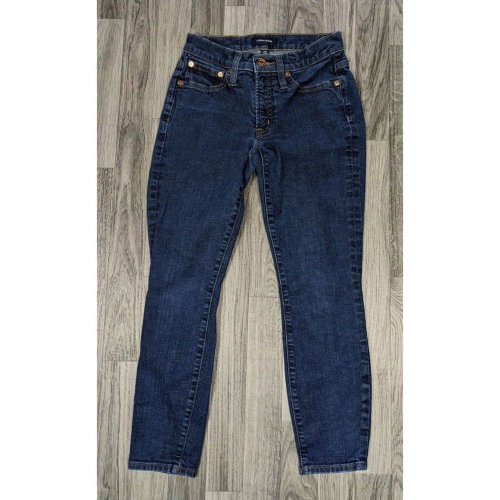 J. Crew Womens Size 24 Petite Pockets Toothpick Skinny‎ Denim Blue Jeans